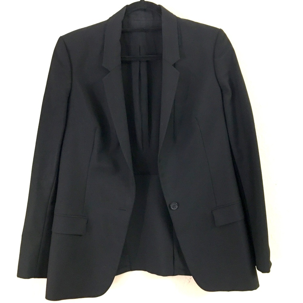 Acne Studios Wool Mohair Blazer 38/6 Black Made in Italy Office Workwear